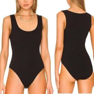 Good American Women's The Feel Good Bodysuit Plus Size 4XL Black